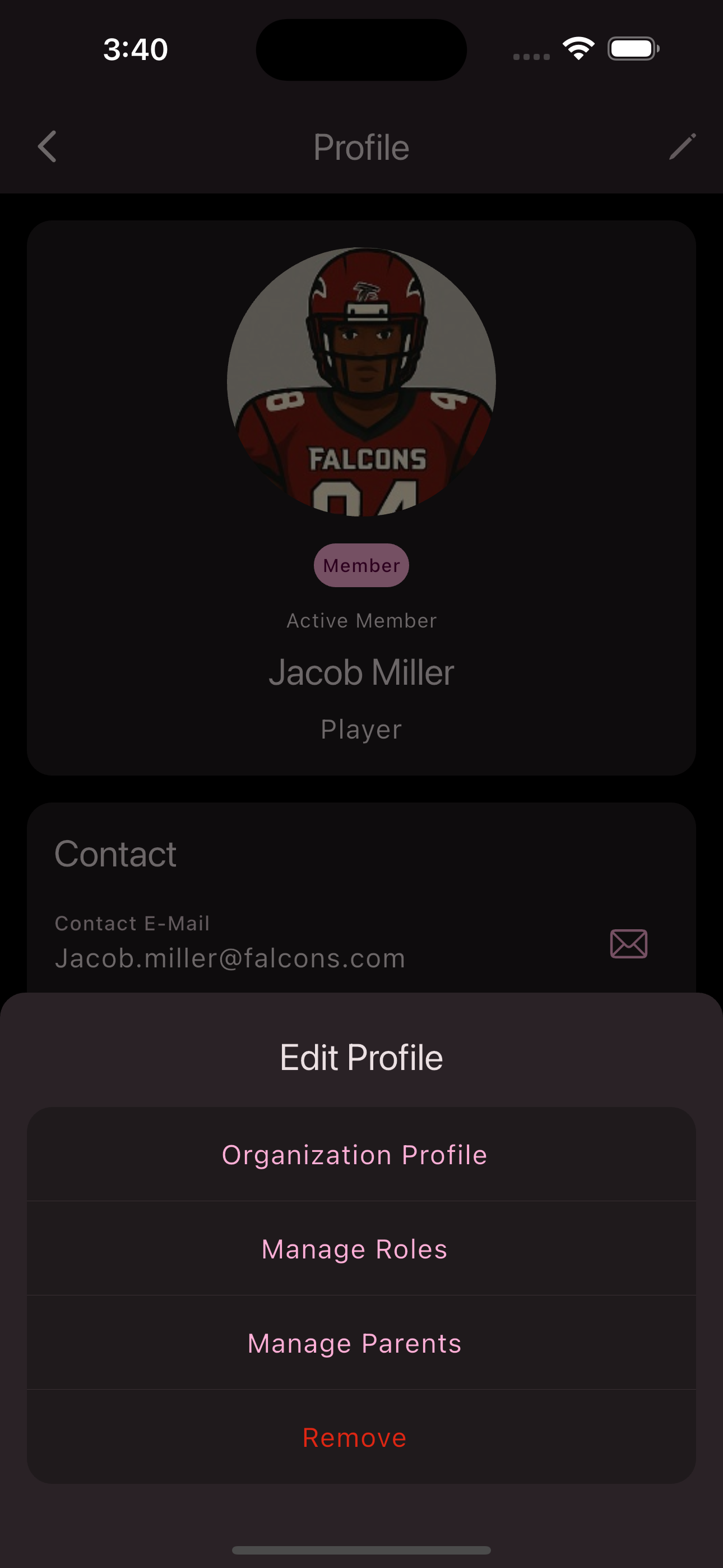 Remove member